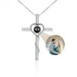 Cross Necklace with Photo Inside - Photo 3