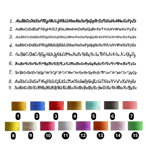 choice of font and color