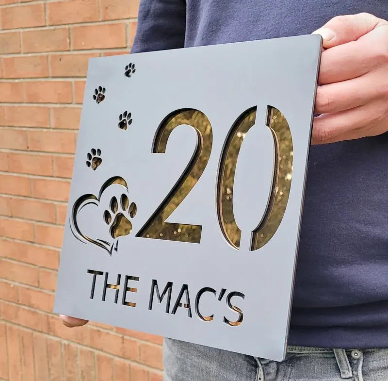 Engraved House Number Sign - Photo 1