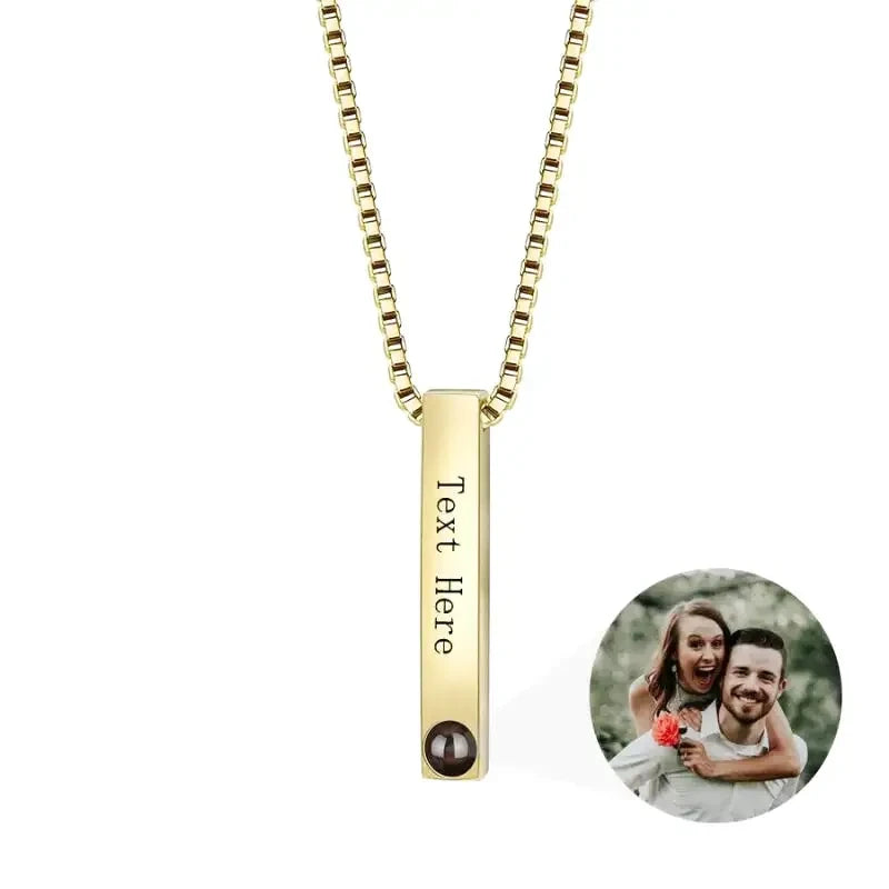 Engraved Necklace with Photo - Photo 1