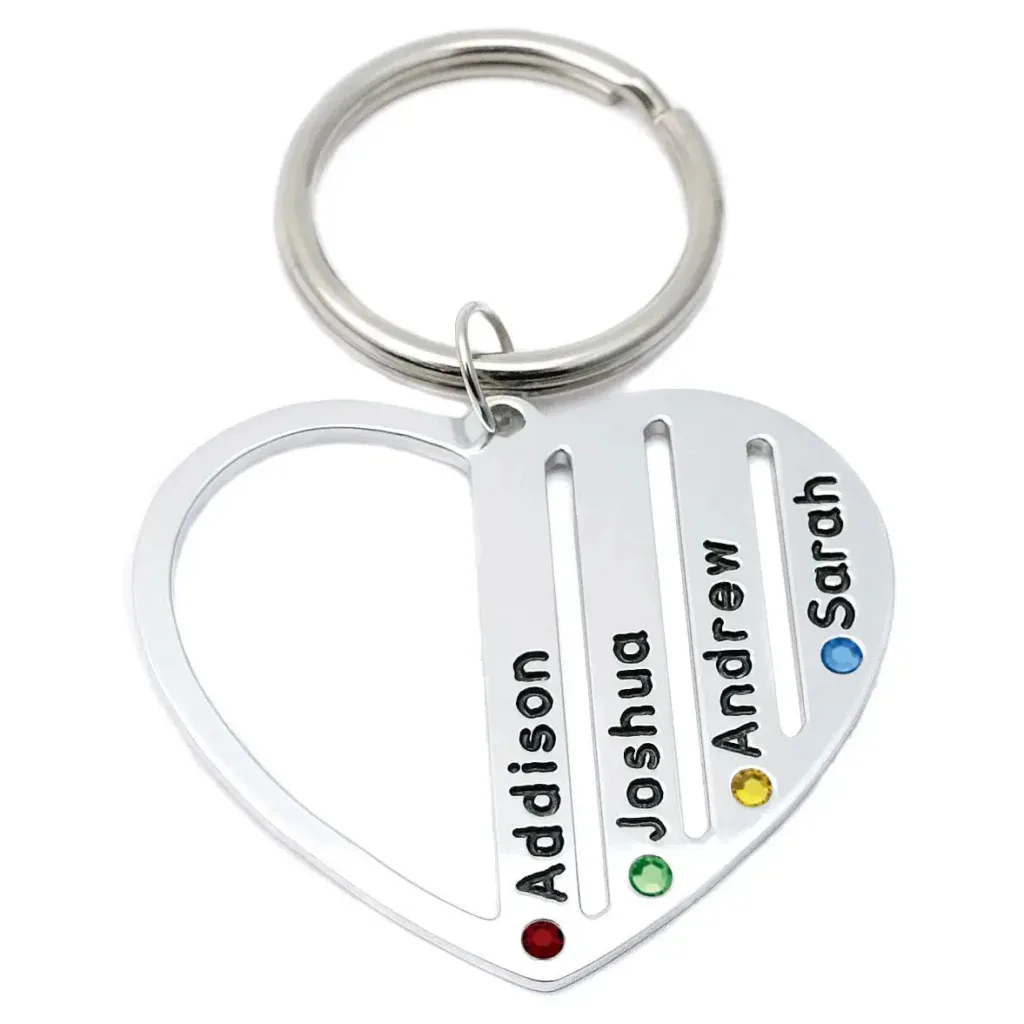 Family Birthstone Keyring - Photo 1