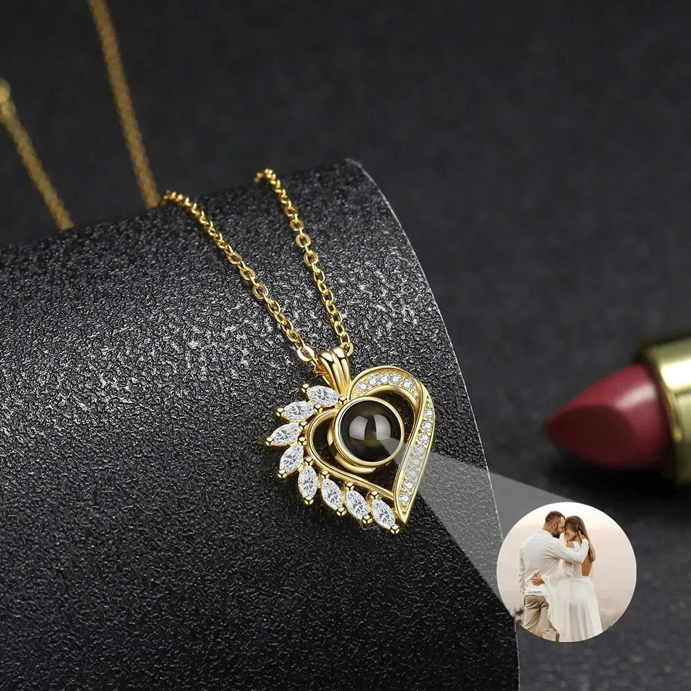 Heart Necklace with Photo - Photo 1