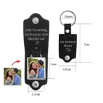 Leather Photo Keyring - Photo 2