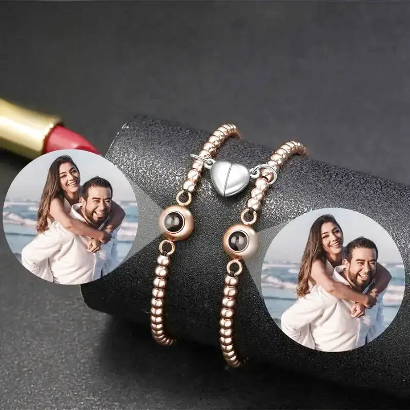 Magnetic Heart Bracelets for Couples - Photo 1