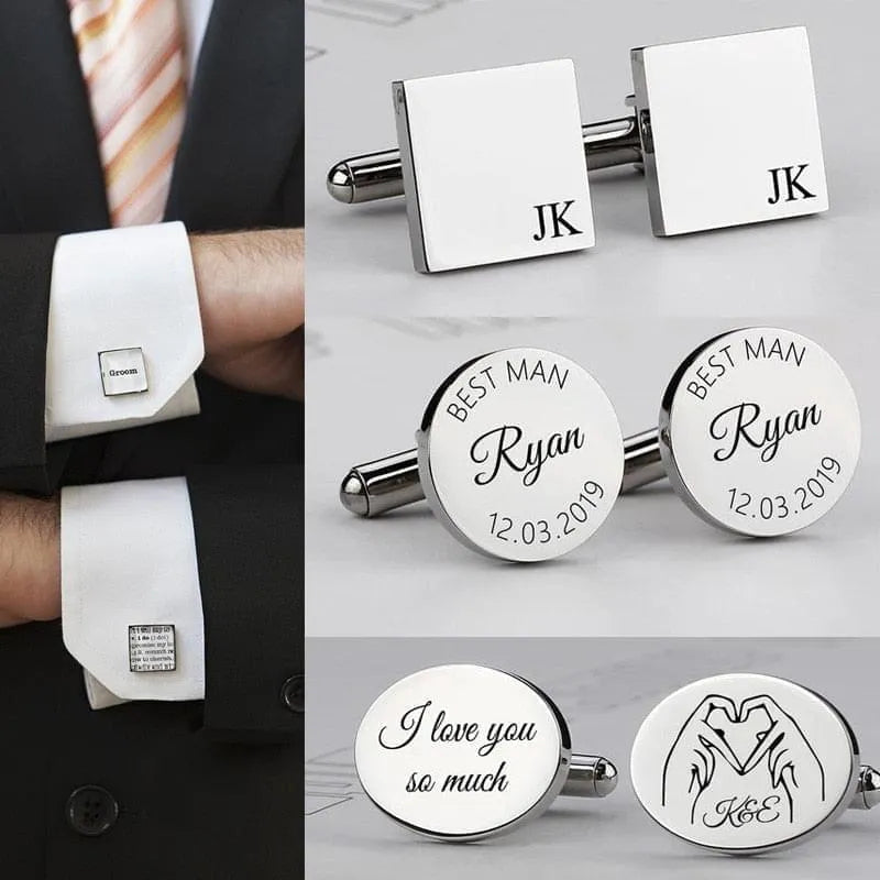 Men&rsquo;s Personalised Cufflinks - Photo 1