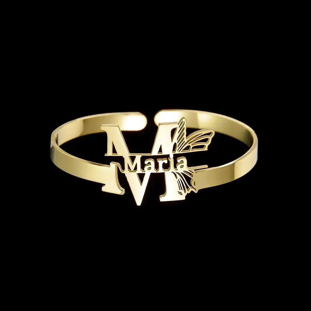 Name Engraved Bracelet - Photo 1