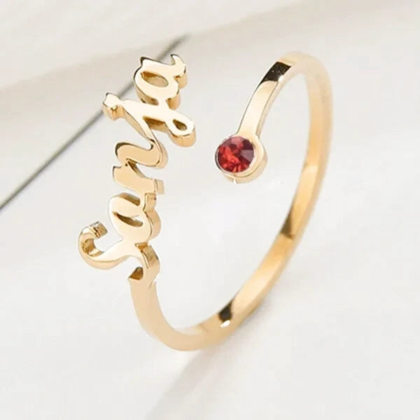 Personalised Birthstone Ring - Photo 1
