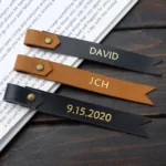 Personalised Bookmark Leather - Photo 1