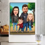 Personalised Cartoon Family Print - Photo 2