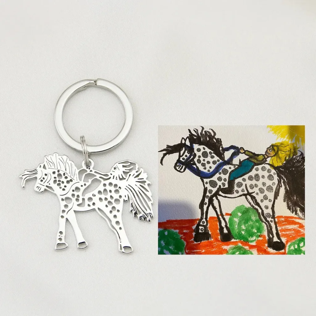 Personalised Child&rsquo;s Drawing Keyring - Photo 1