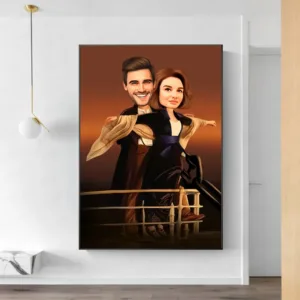 Personalised Couple Caricature - Photo 1