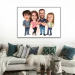 Personalised Family Caricature - Photo 3