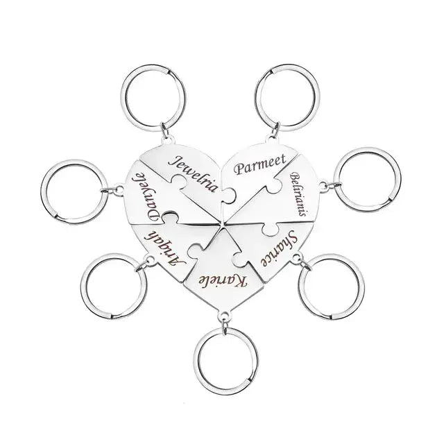 Personalised Family Puzzle Keyring - Photo 1