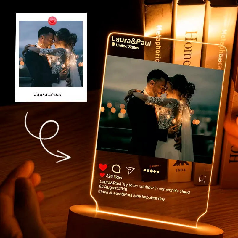 Personalised Instagram Lamp - Photo 1