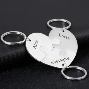 Personalised Matching Keyrings - Photo 1