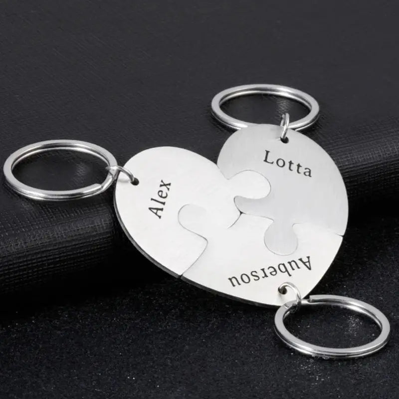 Personalised Matching Keyrings - Photo 1