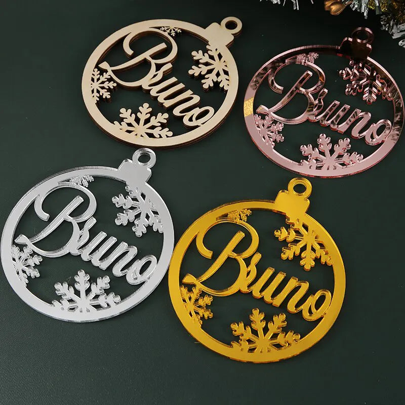 Personalised Name Christmas Baubles - Photo 1