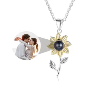 Personalised Sunflower Necklace - Photo 1