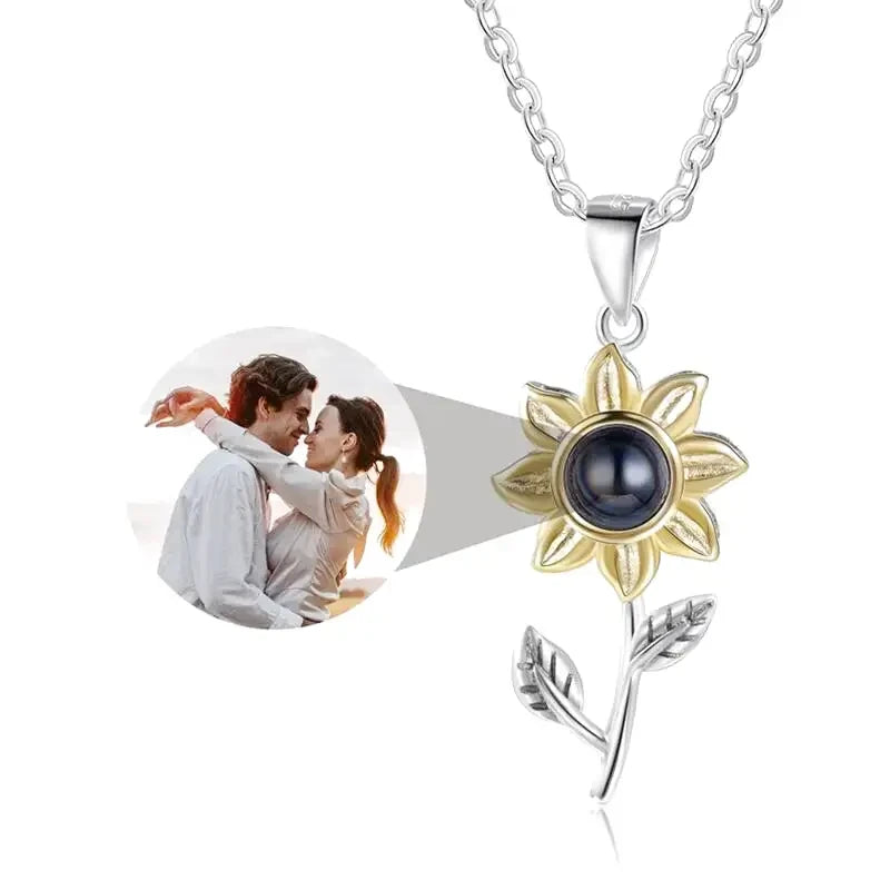 Personalised Sunflower Necklace - Photo 1