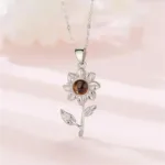 Personalised Sunflower Necklace - Photo 4