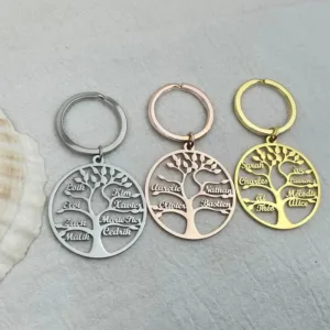 Personalised Tree of Life Keyring - Photo 1