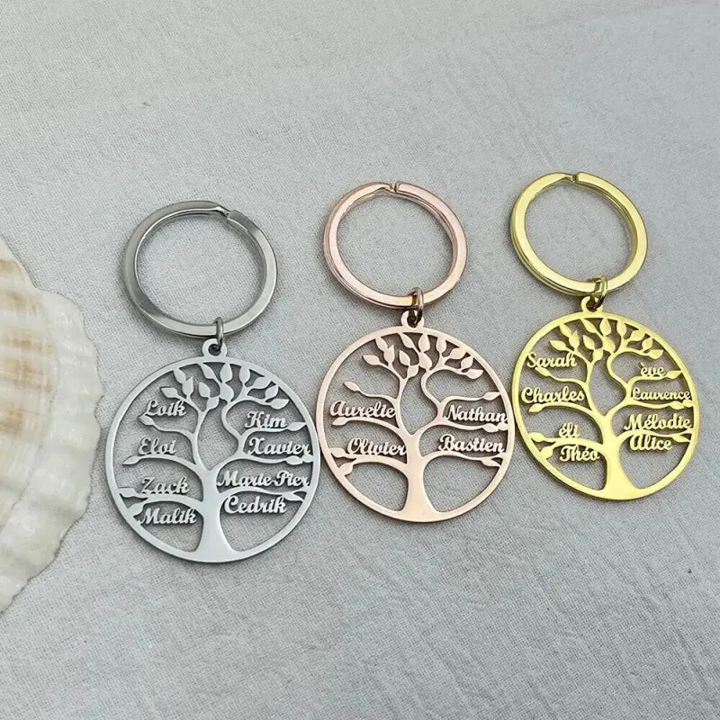Personalised Tree of Life Keyring - Photo 1