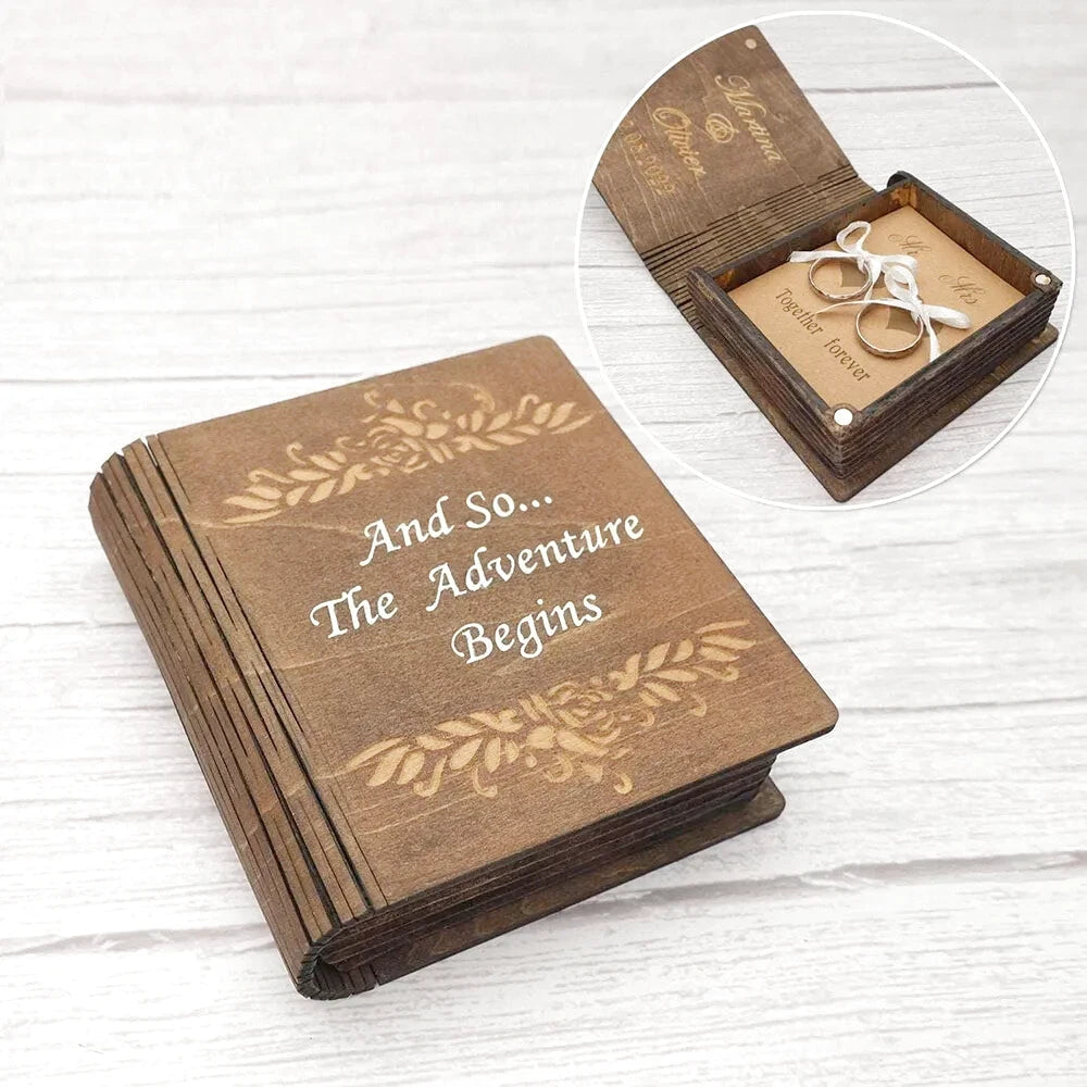 Personalised Wedding Ring Box - Photo 1
