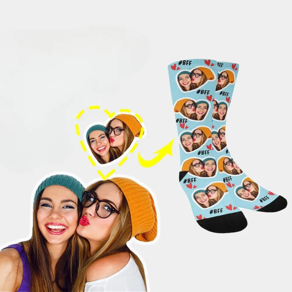 Socks with Your Bff Face on It - Photo 1