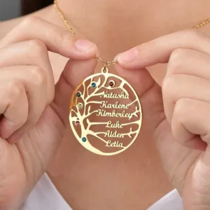 Tree of Life Necklace with Names - Photo 1