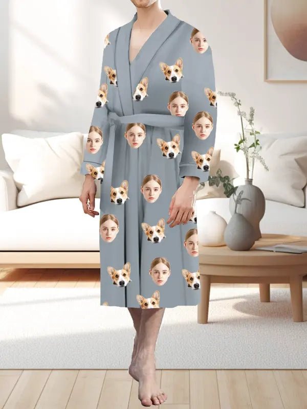 Men&rsquo;s Bathrobe Personalised - Photo 1