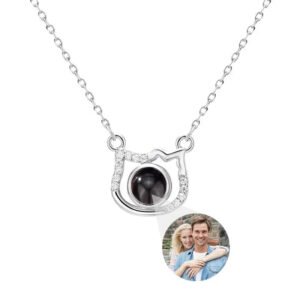 Personalized Cat Head Necklace - Photo 1