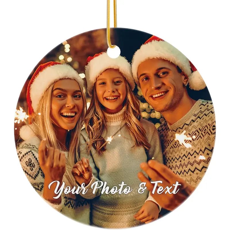 Personalized Ceramic Christmas Ornament - Photo 1