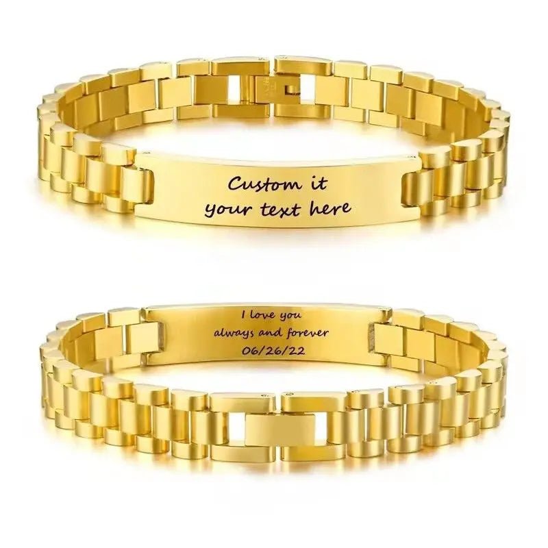 Personalized Men's Stainless Steel Bracelet - Photo 1