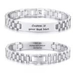 Personalized Men's Stainless Steel Bracelet - Photo 4