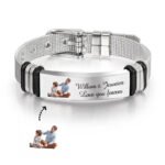 Personalized Men's Stainless Steel Photo Bracelet - Photo 7