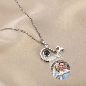 Personalized Whale Photo Necklace - Photo 1