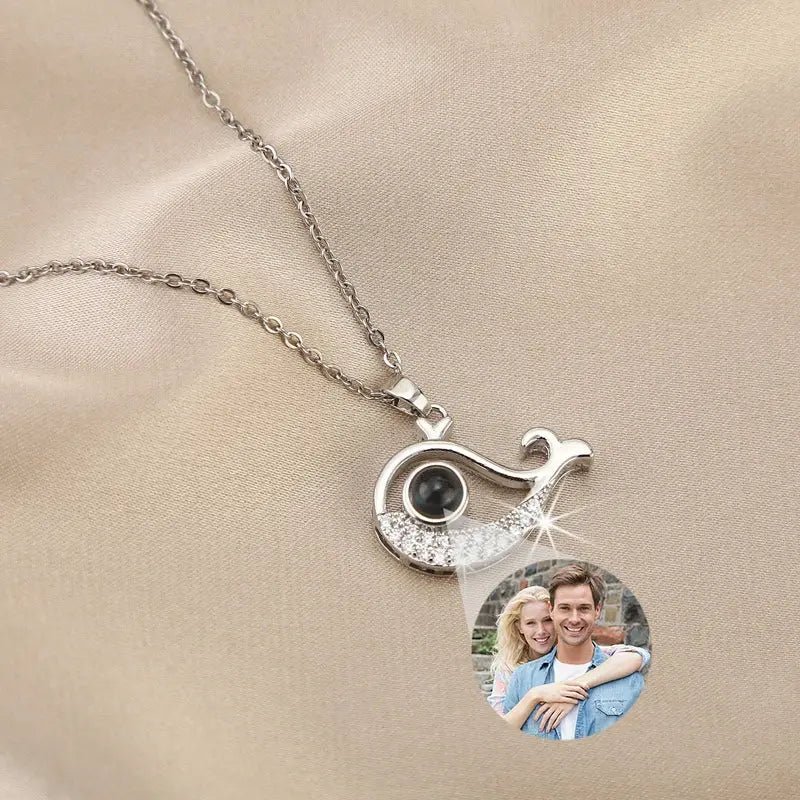 Personalized Whale Photo Necklace - Photo 1