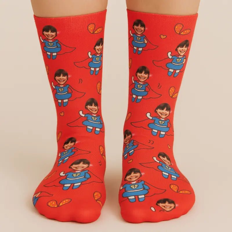 Personalized Superheroine Socks - Photo 1