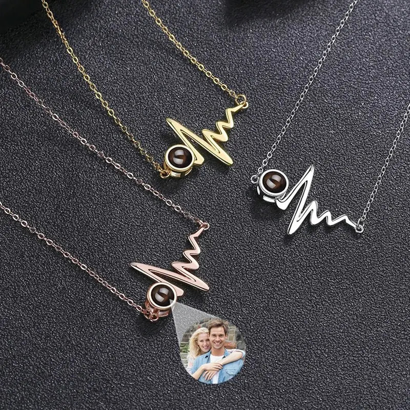 Heartbeat Necklace with Photo