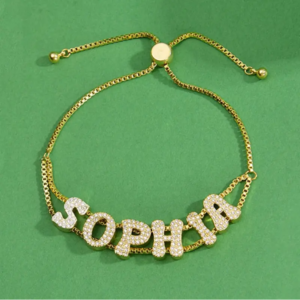 Personalized Name Diamond Bracelet - Photo 1