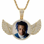 Personalized Photo Necklace with Sparkling Zircons – Photo 3