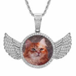 Personalized Photo Necklace with Sparkling Zircons – Photo 4