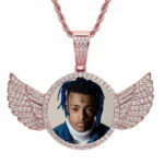Personalized Photo Necklace with Sparkling Zircons – Photo 5
