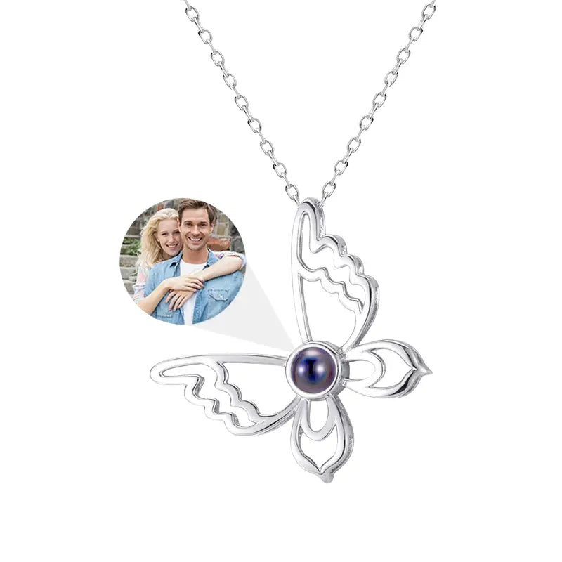 Personalized Butterfly Pendant Necklace