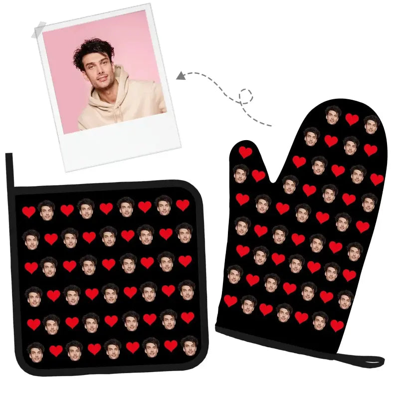 Personalized Kitchen Gloves - Faces